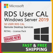 Microsoft Windows Server 2019 Remote Desktop Services RDS 50 User CALs License