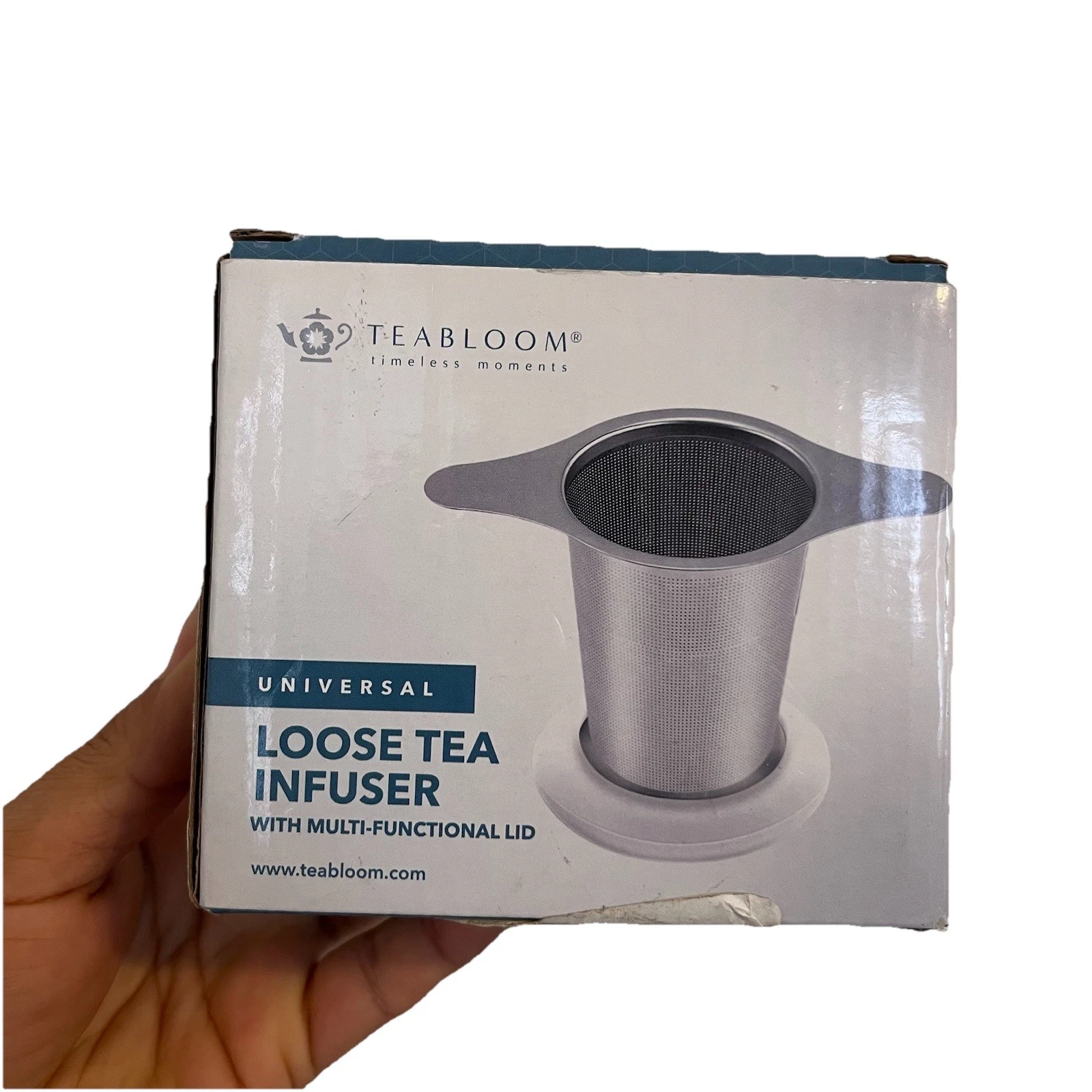 Teabloom Tea Infuser Steeper Basket Extra Fine Mesh for Loose Leaf Stainless