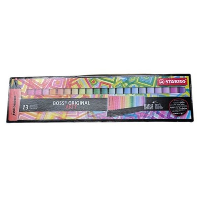 STABILO - Textmarker - BOSS - ARTY - 23er Tischset - mit 9 Leuchtfarben & 14 Pas