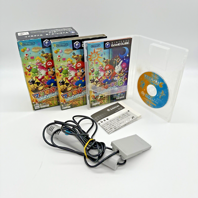 Mario Party 6 Nintendo Gamecube Big Box Mic Bundle Complete