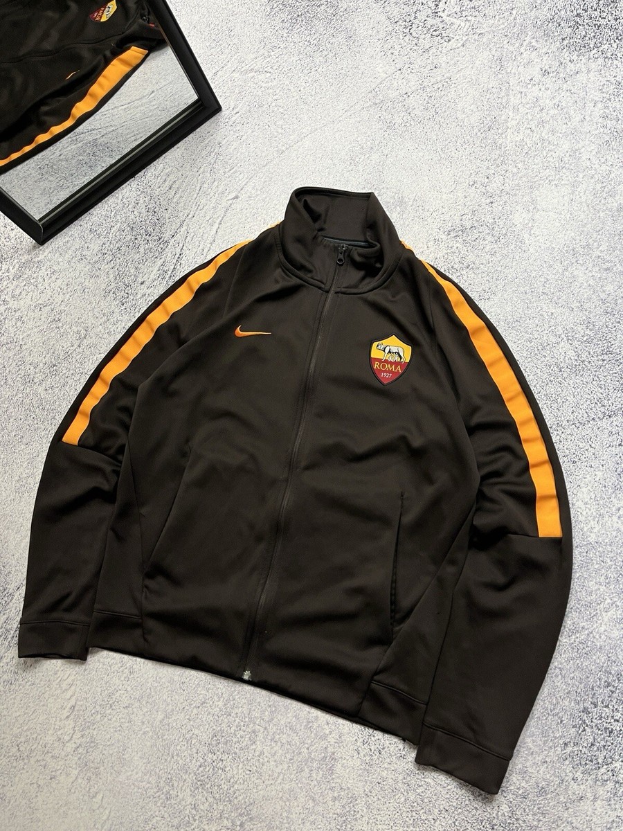 Roma！Nike 1992年再発モデル ジャケット Nike AS Roma Brown Fc Track Jacket Soccer Full Zip Football Men's