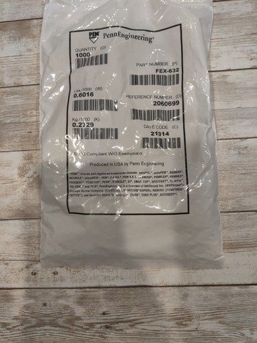 1000x Penn Engineering PEM FEX-632 Stainless Self-Clinching Nut - #6-32 Thread - Picture 2 of 9