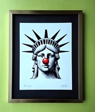 AIDAN FLUX | Hand Signed Original Print Framed | Ltd. Ed. of 69 COA | Liberty