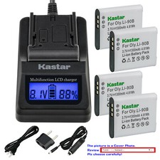 Kastar Battery LCD Fast Charger for Olympus Li-90B  Olympus Stylus TG-Tracker
