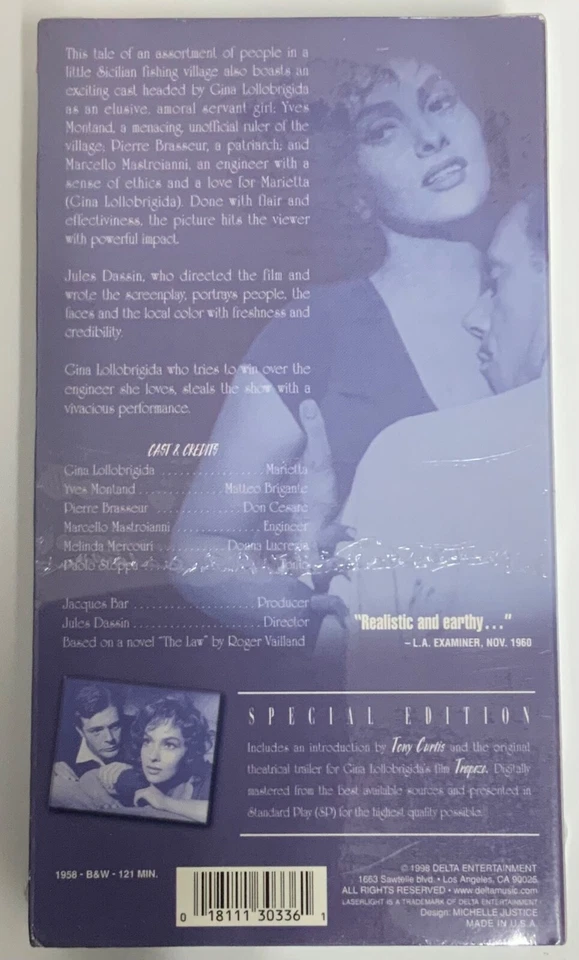 Where the Hot Wind Blows VHS Gina Lollobrigida Brand New Sealed 1998 Delta Foto 2 de 2