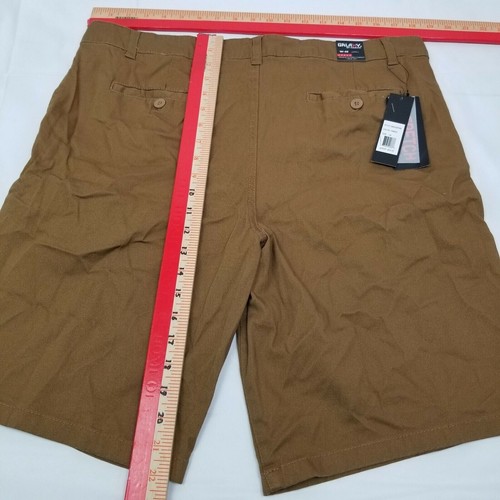 Galaxy By Harvic Men's Flat-Front Stretch Chino Shorts Size 36 NEW WITH TAGS - Picture 6 of 7