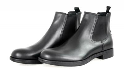 LUXUS PRADA STIEFELETTE CHELSEA BOOTS SCHUHE 2TE082 SCHWARZ LEDER NEU 