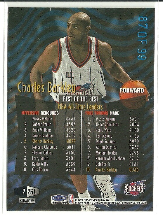 1998-99 Fleer Flair Showcase Legacy Collection Charles Barkley #ed 