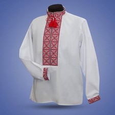 Ukrainian embroidered shirt for man, sorochka, vyshyvanka of cotton, 2 models