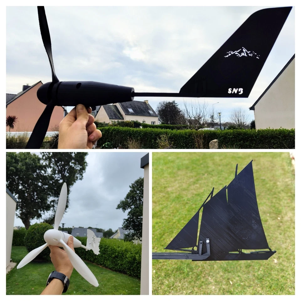 Moulin à vent décoratif / Eolienne de jardin personnalisable - Photo 4/4