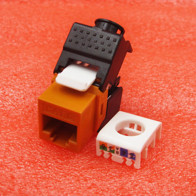 1PCS Gigabit RJ45 CAT6 Keystone Jack RJ45 to LSA Tool-free Connection
