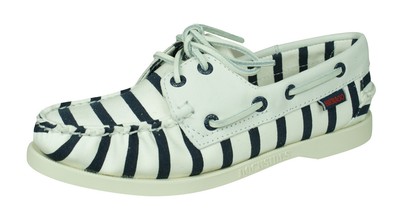 white canvas deck shoes