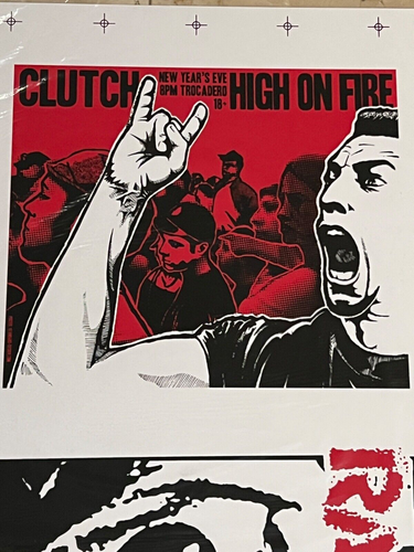 Clutch High On Fire New Year's Eve 2003 Rancid Tiger Army Uncut Double Poster ++ - Picture 3 of 8