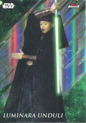 Star Wars Finest 2018 Refractor Base Card #62 Luminara Unduli