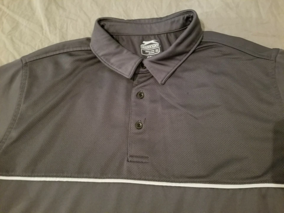 Camisa polo masculina Slazenger cinza golfe atlético GG - Imagem 3 de 4