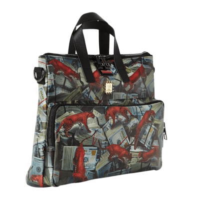 Sprayground Backpack Limited Edition RED LEOPARD MONEY TRAVEL CASE