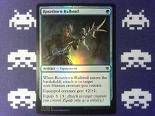Foil Rosethorn Halberd	 Throne of Eldraine - Magic the Gathering MTG Green