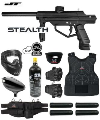 #ad Maddog JT Stealth Semi Automatic Protective CO2 Paintball Gun Starter Package $197.99