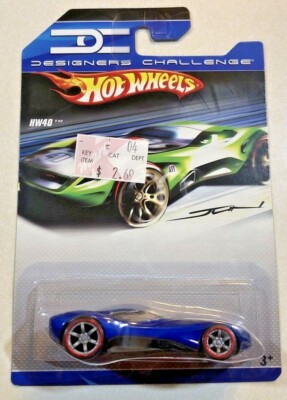 2007 Hot Wheels Designers Challenge HW40 Blue Variant w/Gray A6 Spoke Red Rims
