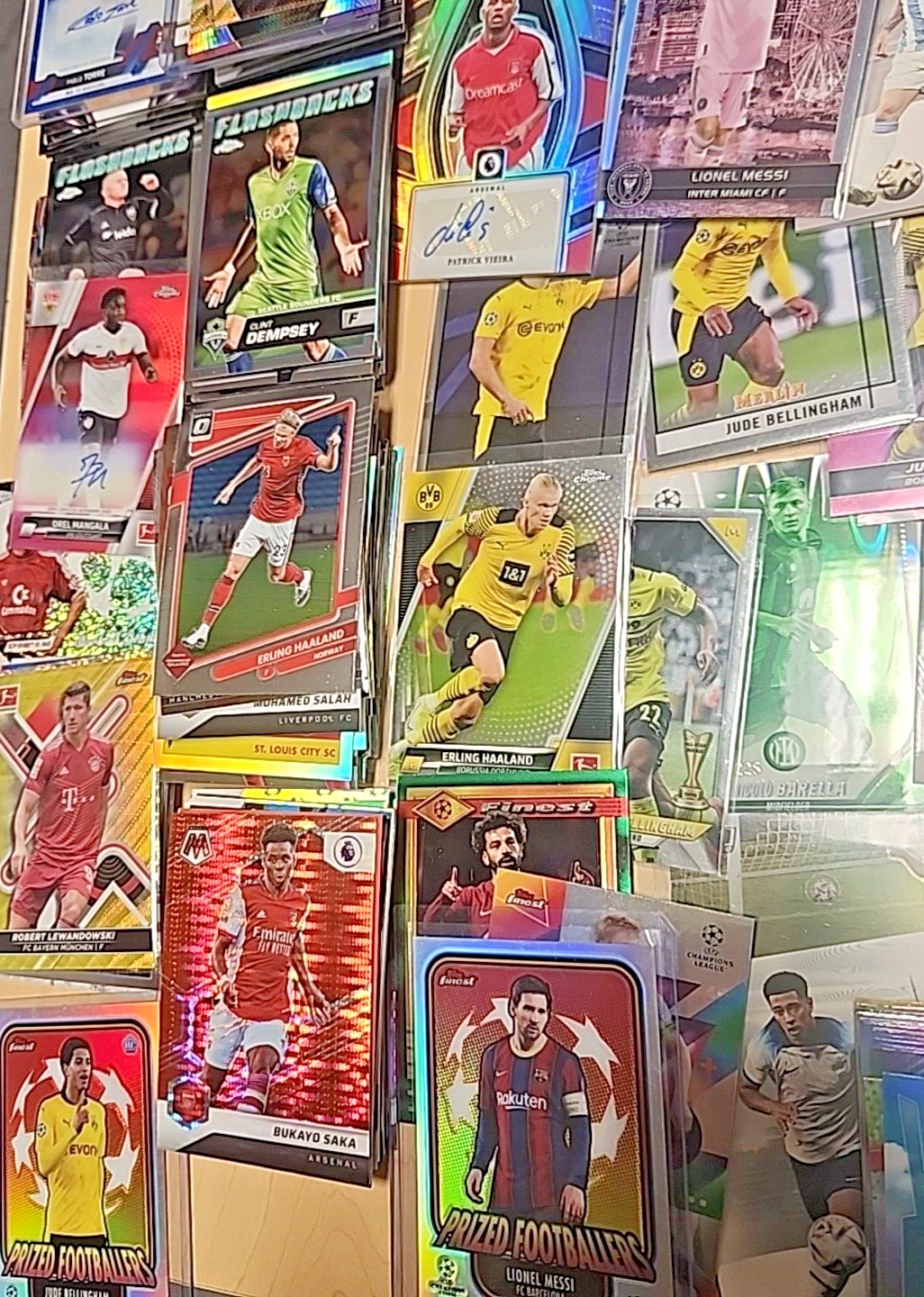 The Best Soccer Card Collection JUMBO  Lot + Autos, RC, Inserts, SP Refractors view 3
