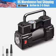 Heavy Duty Portable Air Compressor Car Tire Inflator Electric Pump Auto With 12V