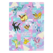 A133 Pikachu Eevee Evolution Japanese Pokemon Shitajiki Jumbo Card 9.8in F18