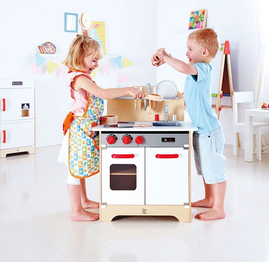 Hape Gourmet Kitchen Toy Fully Equipped Wooden Pretend Play Kitchen Set