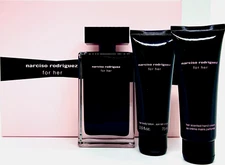 NARCISO RODRIGUES FOR HER 3 PCS GIFT SET EDT, BODY LOTION, SCENTED HAND CREAM