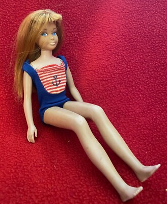 Skipper - Barbie's Teen Sister - Redhead, Original Swimsuit, Bendable Knees 1963