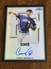 CASEY SAUCKE 2020 LEAF PERFECT GAME BLACK AUTOGRAPH #7/15 Virginia Cavaliers