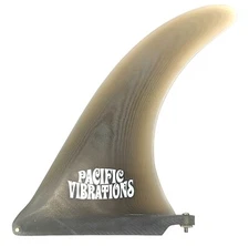 Longboard 10” Pacific Vibrations FIN SURFBOARD 4A template Smoke  Fiberglass