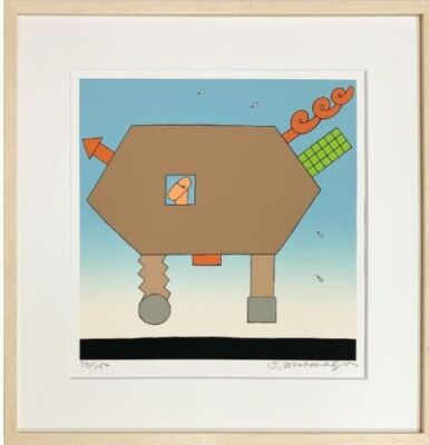 Sadamasa Motonaga Siebdruck ''Wildschwein (Oriental Zodiac Signs Series)''...