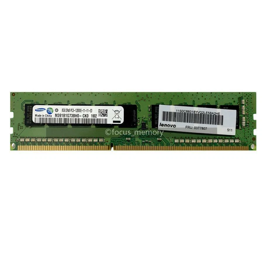DDR3 64 GB 8x8GB PC3-12800E 1600MHz ECC Unbuffered UDIMM Memory 1.5V for HP Z420 - Image 2 of 4