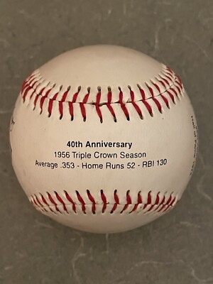 40th Anniversary Mickey Mantle Commemorative Baseball Triple Crown