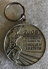 2006 JAPAN AIRLINES HAWAII HONOLULU MARATHON FINISHERS MEDAL 100 ORIGINAL