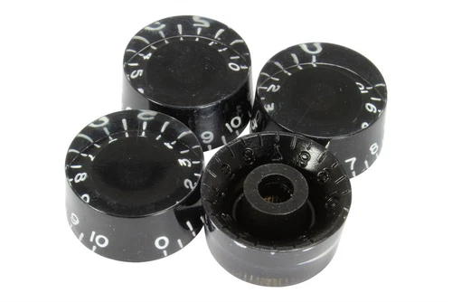 Speed Knobs Black w/ embossed numbers for Gibson Les Paul 4pk