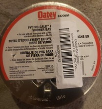 Oatey Round Shower Drain Stainless Steel White 2" 420994