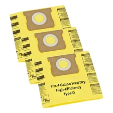 VacBagsUSA® High Efficiency Filter Bag for 91964 Type D fits All Around Plus 4 G