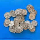 Lot of 50 90% Silver Washington Quarters 1951-1964
