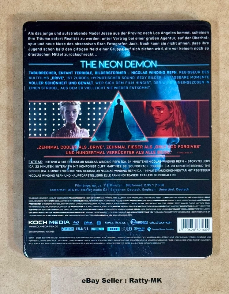 THE NEON DEMON (GERMAN) BLU RAY STEELBOOK + LENTICULAR MAGNET (READ DESCRIPTION) - Image 3 of 4