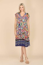 Johnny Was The Janie Favorite Tiered Tea Length Dress T35624 Petite