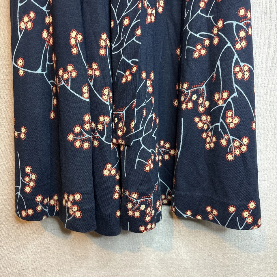 Vestido/Cinturón Midi Floral Vintage Azul Marino Diane Von Furstenberg Talla 8 Acrílico Foto 4 de 4