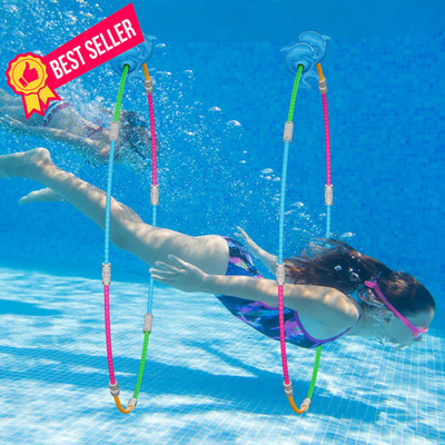 Pool Toys for Kids, 2-Pack Underwater Sports Swim Thru Rings 2-Pack, Red