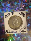 1959 Franklin Half Dollar Cir. 90% Silver 50c $.50 Coin Collectible Metal P Mint