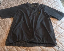 Masters Collection Golf Pullover Men's Large Black Half Zip Windbreaker Shirt