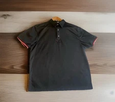 Vintage Adult Size Large Burger King Black Work Employee Uniform Polo Shirt