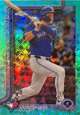 2025 Topps Chrome Will Wagner /199 Aqua Refractor Toronto Bluejays #137