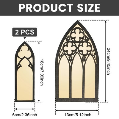 Gothic Wandspiegel Set Dekor Vintage Kathedralen Fenster Design