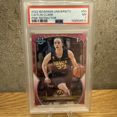 2022 Bowman U Chrome University 1st Caitlin Clark RC #50 Rookie PSA 7  