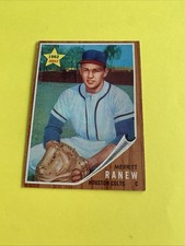 Vintage Baseball Card 1962 Topps No.156 Merritt Ranew Rookie Card. rookie card picture